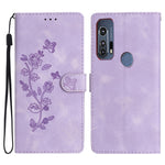 Custodia per telefono in pelle con motivo a farfalla in rilievo, For Motorola Edge+ 2020, For Motorola Moto E6 Play, For Motorola Moto G8 Play, For Motorola One Action