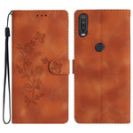 Custodia per telefono in pelle con motivo a farfalla in rilievo, For Motorola Edge+ 2020, For Motorola Moto E6 Play, For Motorola Moto G8 Play, For Motorola One Action