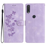 Custodia per telefono in pelle con motivo a farfalla in rilievo, For Motorola Edge+ 2020, For Motorola Moto E6 Play, For Motorola Moto G8 Play, For Motorola One Action