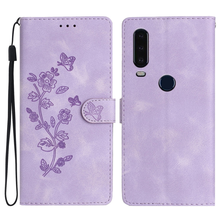Custodia per telefono in pelle con motivo a farfalla in rilievo, For Motorola Moto P40 Power, For Motorola Moto G7 Power