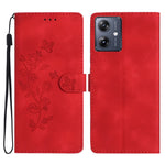 Custodia per telefono in pelle con motivo a farfalla in rilievo, For Motorola Moto G84 5G, For Motorola Moto G54 5G, For Motorola Moto G14 4G, For Motorola Edge 40