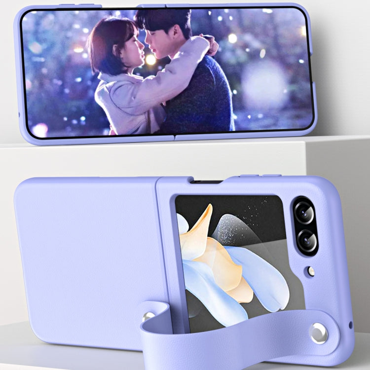 Custodia in pelle con cinturino per Samsung Galaxy Z Flip5