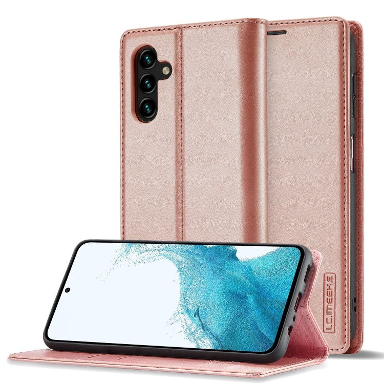 LC.IMEEKE Custodia per telefono in pelle opaca ultrasottile con forte magnetismo, For Samsung Galaxy A24 4G