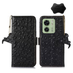 Custodia portafoglio in vera pelle per Motorola Moto G14