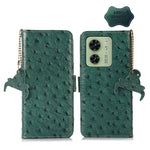 Custodia portafoglio in vera pelle per Motorola Moto G14