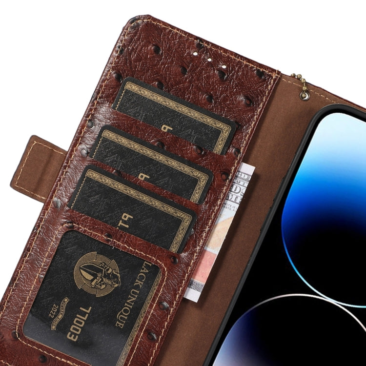 Custodia portafoglio in vera pelle per Motorola Moto G14