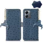 Custodia portafoglio in vera pelle per Motorola Moto G14