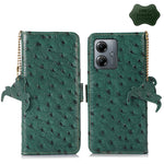 Custodia portafoglio in vera pelle per Motorola Moto G14