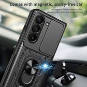 Cover per fotocamera scorrevole Design Custodia per telefono in TPU + PC, For Samsung Galaxy Z Fold5