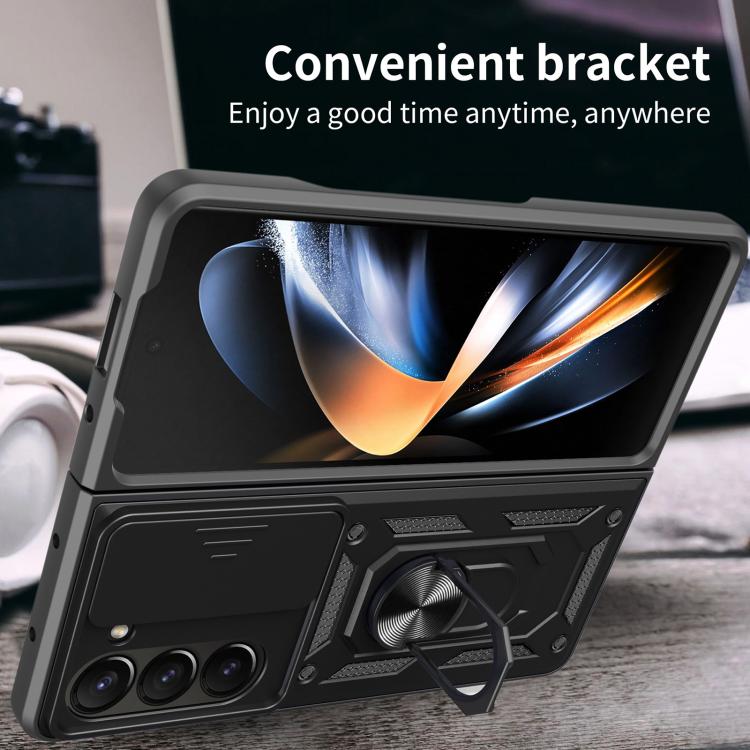 Cover per fotocamera scorrevole Design Custodia per telefono in TPU + PC, For Samsung Galaxy Z Fold7, For Samsung Galaxy Z Fold6, For Samsung Galaxy Z Fold5