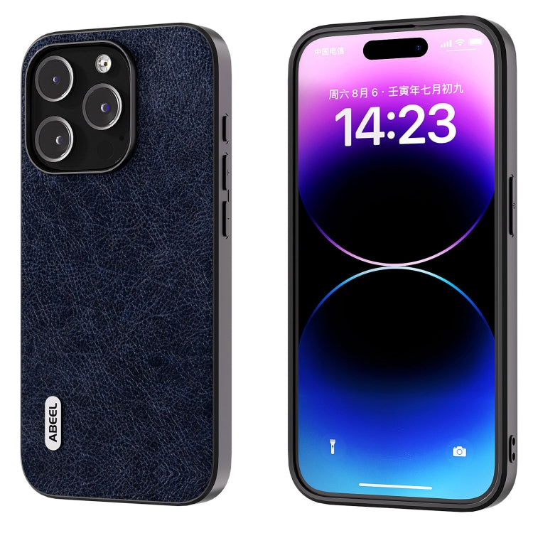 Custodia PU ABEEL Litchi per iPhone 14 Pro e Pro Max