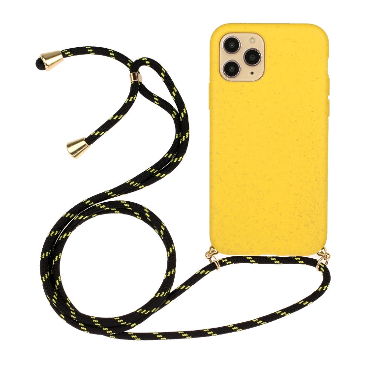 Custodia in paglia di grano TPU con cordino per iPhone 15