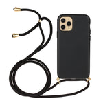 Custodia in paglia di grano TPU con cordino per iPhone 15