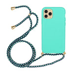 Custodia in paglia di grano TPU con cordino per iPhone 15