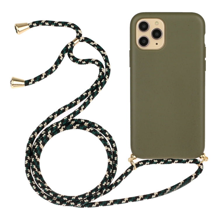 Custodia in paglia di grano TPU con cordino per iPhone 15