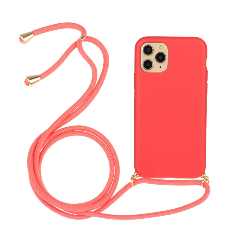 Custodia in paglia di grano TPU con cordino per iPhone 15