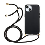 Custodia in paglia di grano TPU con cordino per iPhone 15