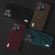 Custodia Litchi per iPhone 14 Pro e Pro Max