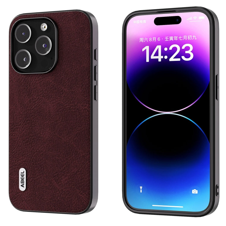 Custodia PU Litchi per iPhone 14 Pro e Pro Max