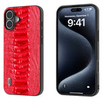 Custodia in vera pelle per iPhone 16 e 15