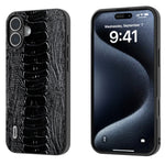 Custodia in vera pelle per iPhone 16 e 15