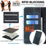 Custodia portafoglio in pelle con blocco RFID per Infinix GT 10 P
