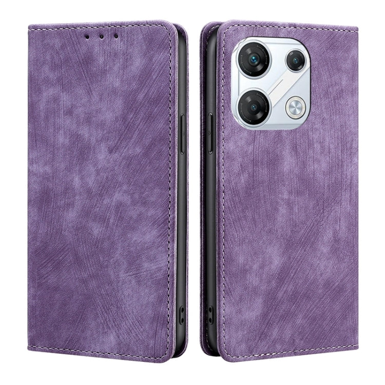 Custodia portafoglio in pelle con blocco RFID per Infinix GT 10 P