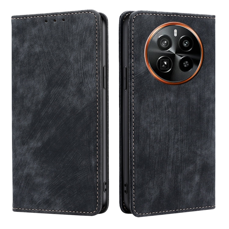 Custodia in pelle magnetica con blocco RFID per Realme 12 Pro