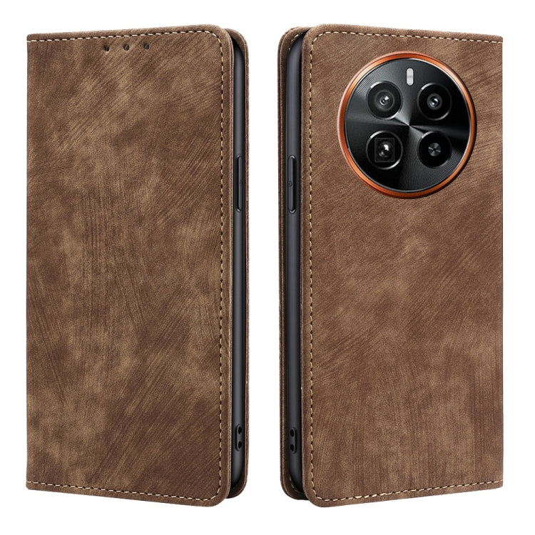 Custodia in pelle magnetica con blocco RFID per Realme 12 Pro