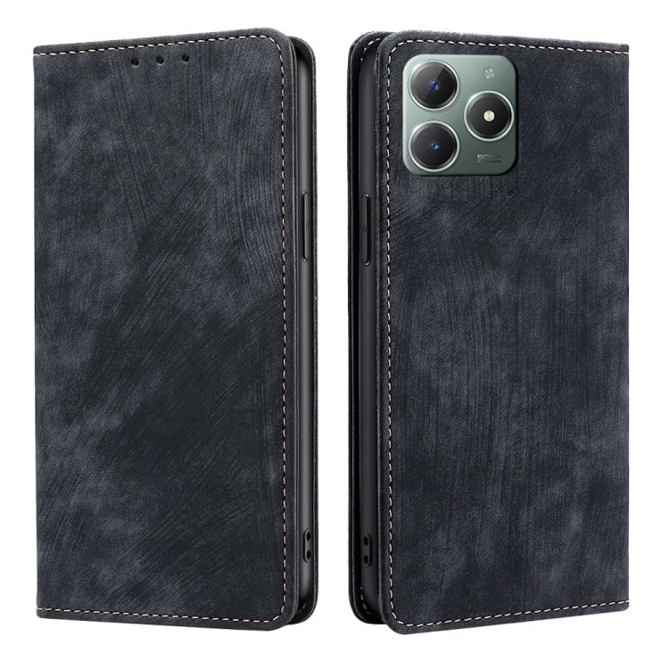 Custodia portafoglio in pelle per Realme C61 con blocco RFID