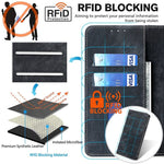 Custodia portafoglio in pelle per Realme C61 con blocco RFID