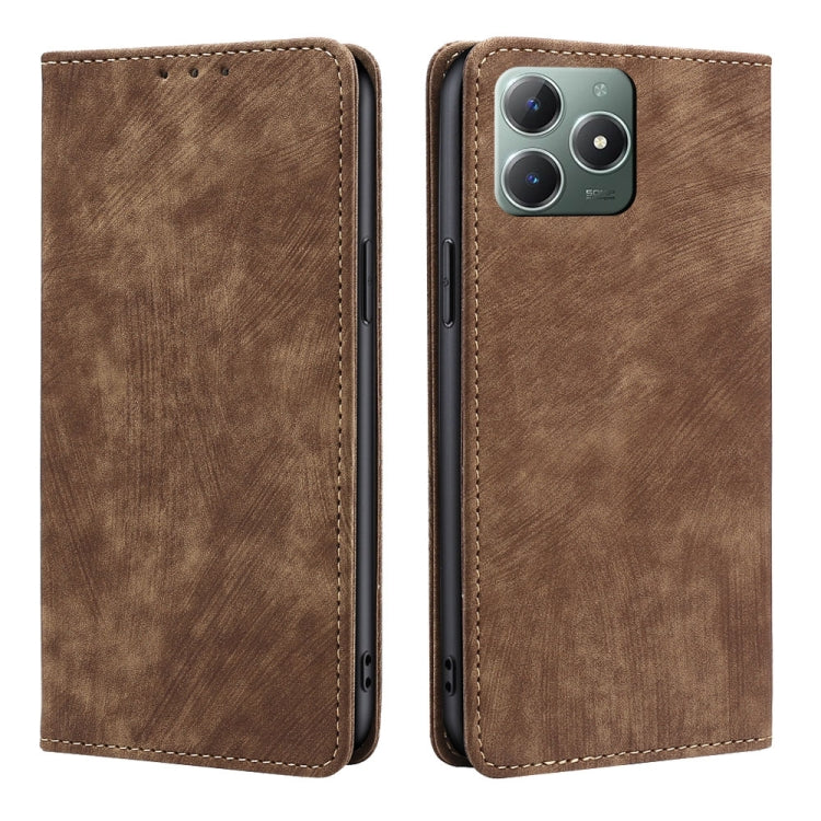 Custodia portafoglio in pelle per Realme C61 con blocco RFID