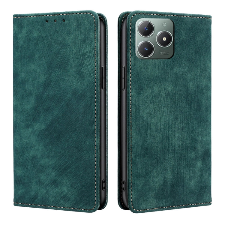 Custodia portafoglio in pelle per Realme C61 con blocco RFID