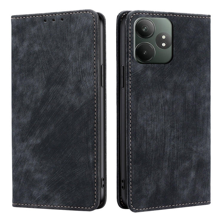 Custodia portafoglio in pelle per Realme C61 con blocco RFID