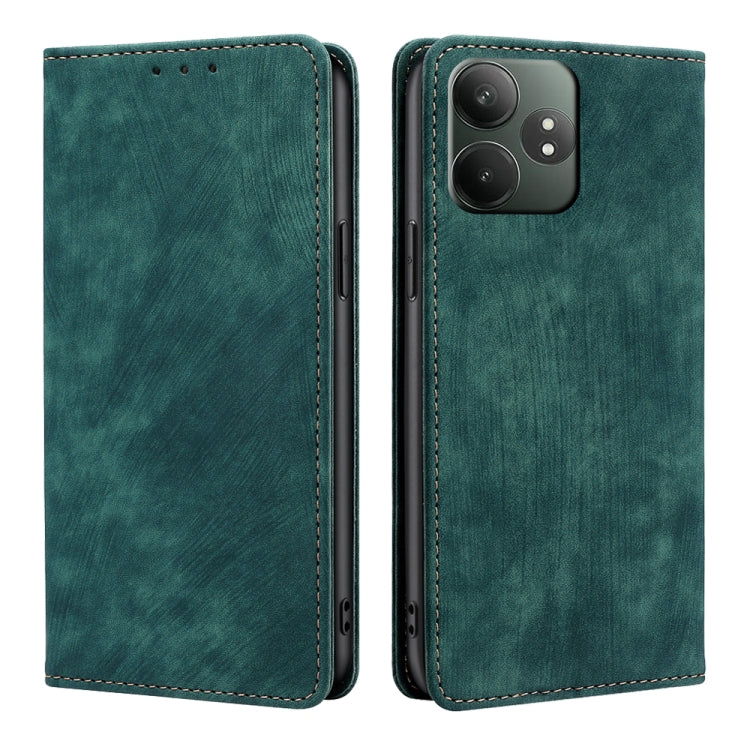Custodia portafoglio in pelle per Realme C61 con blocco RFID