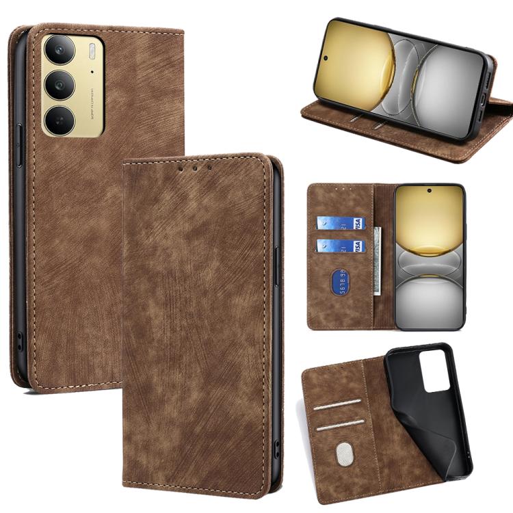 Custodia in pelle magnetica per Realme 14 Pro+