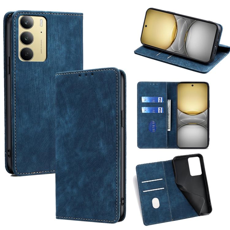 Custodia in pelle magnetica per Realme 14 Pro+