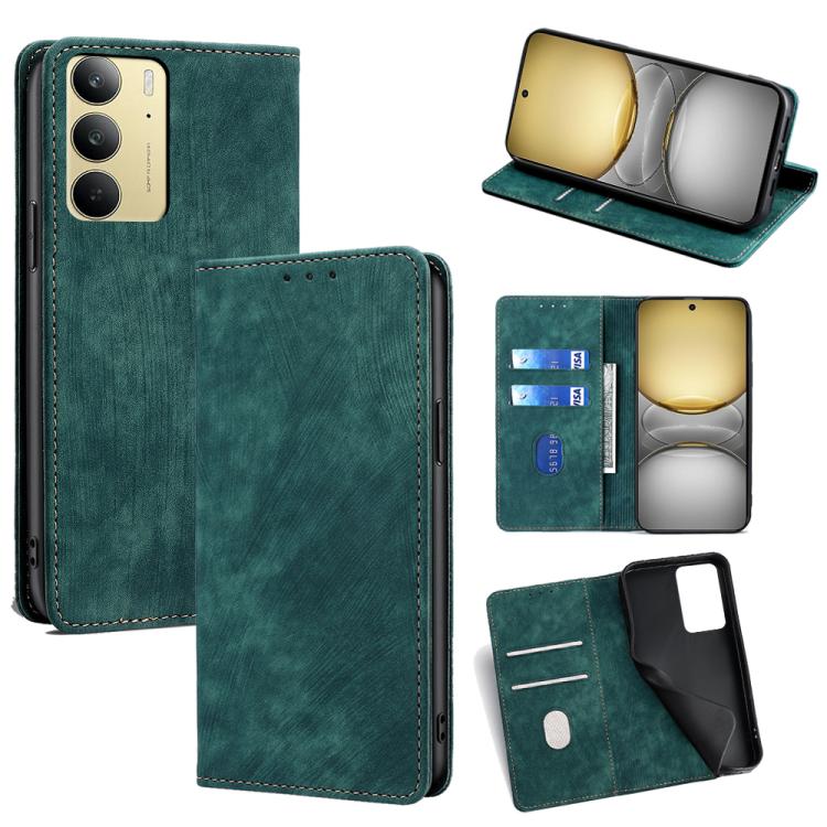 Custodia in pelle magnetica per Realme 14 Pro+