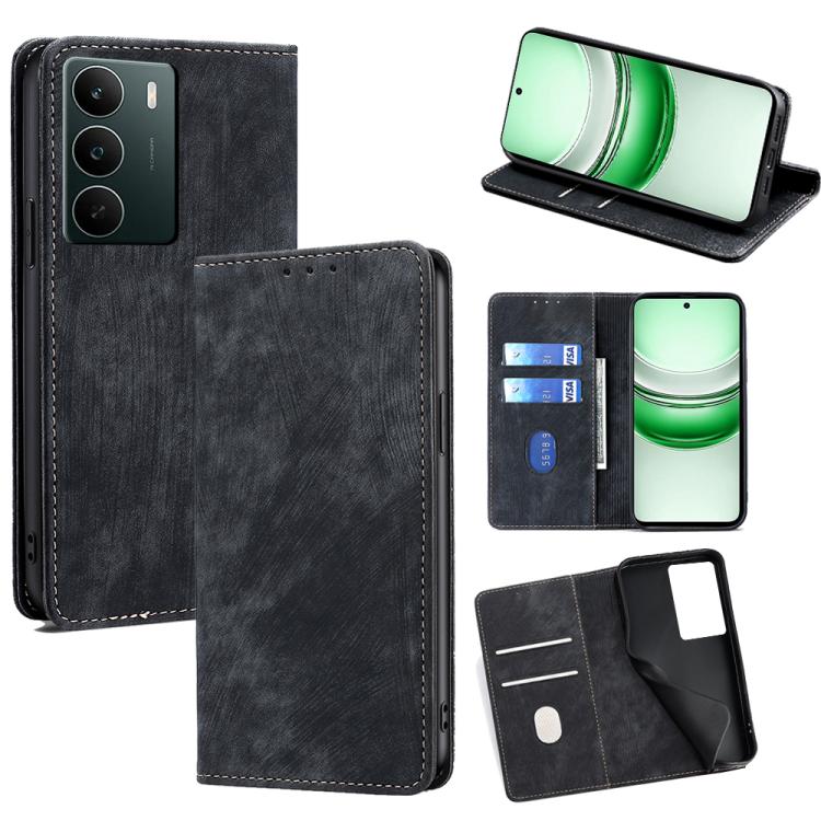 Custodia in pelle magnetica con blocco RFID per Realme C85
