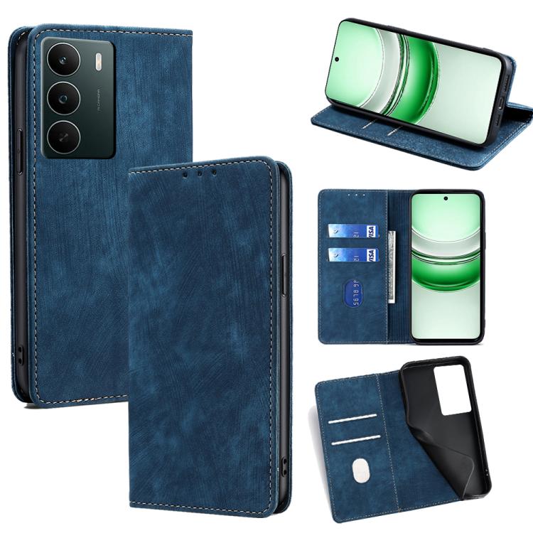 Custodia in pelle magnetica con blocco RFID per Realme C85