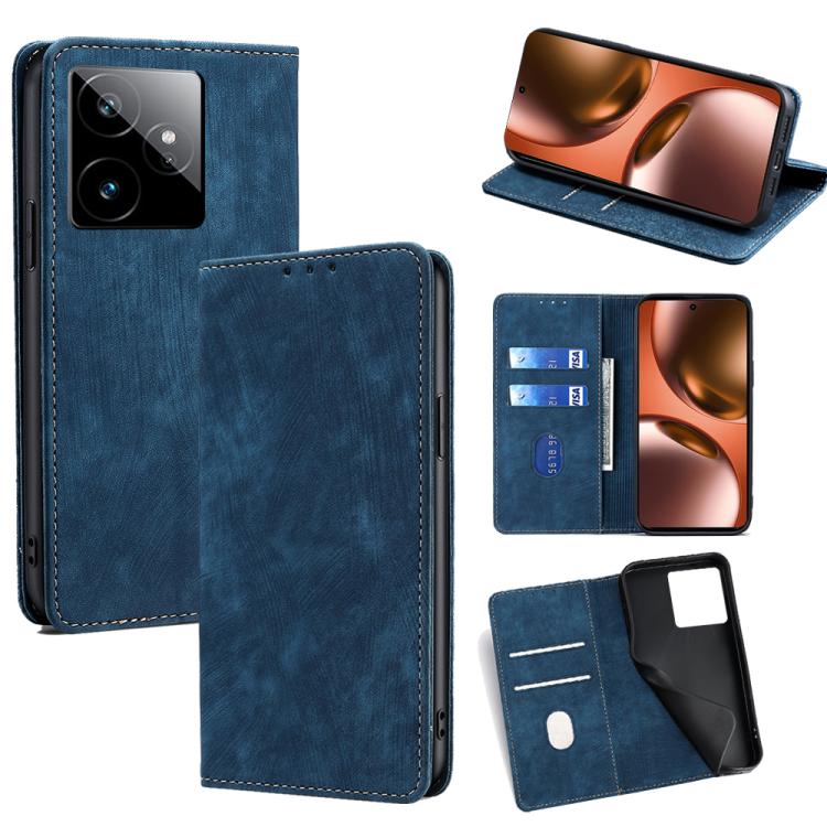 Custodia portafoglio in pelle per Realme GT 7 5G