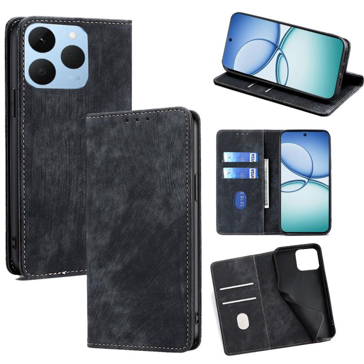 Custodia in pelle magnetica con blocco RFID per Realme C85