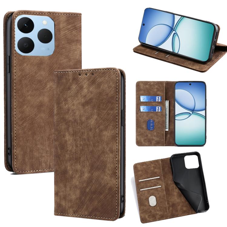 Custodia in pelle magnetica con blocco RFID per Realme C85