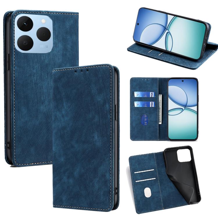 Custodia in pelle magnetica con blocco RFID per Realme C85