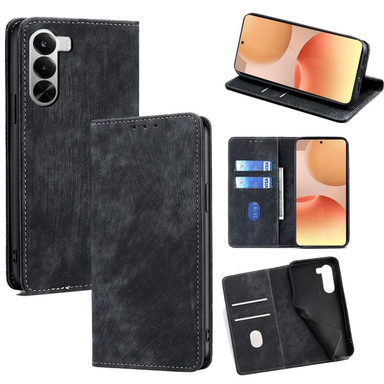 Custodia portafoglio in pelle per Realme 16 5G con blocco RFID
