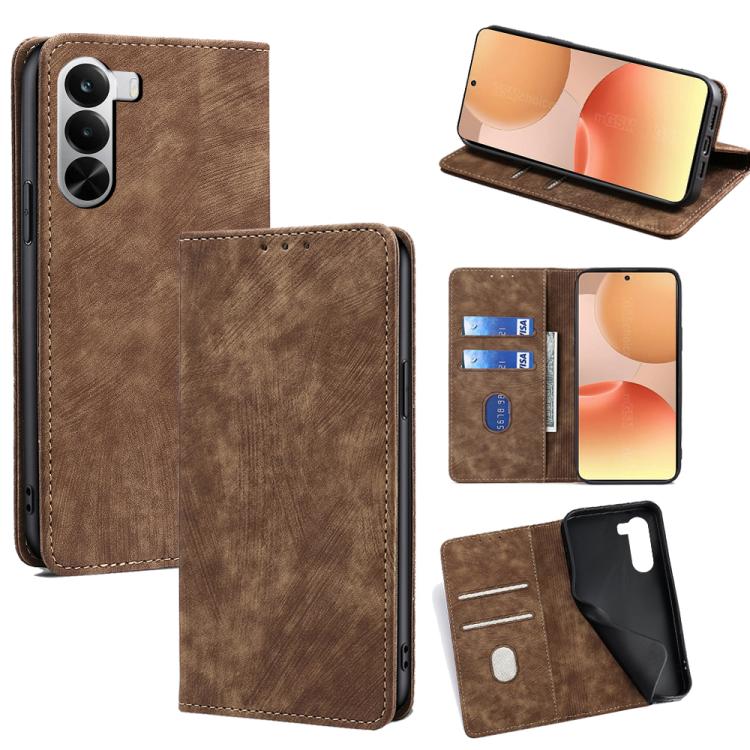 Custodia portafoglio in pelle per Realme 16 5G con blocco RFID