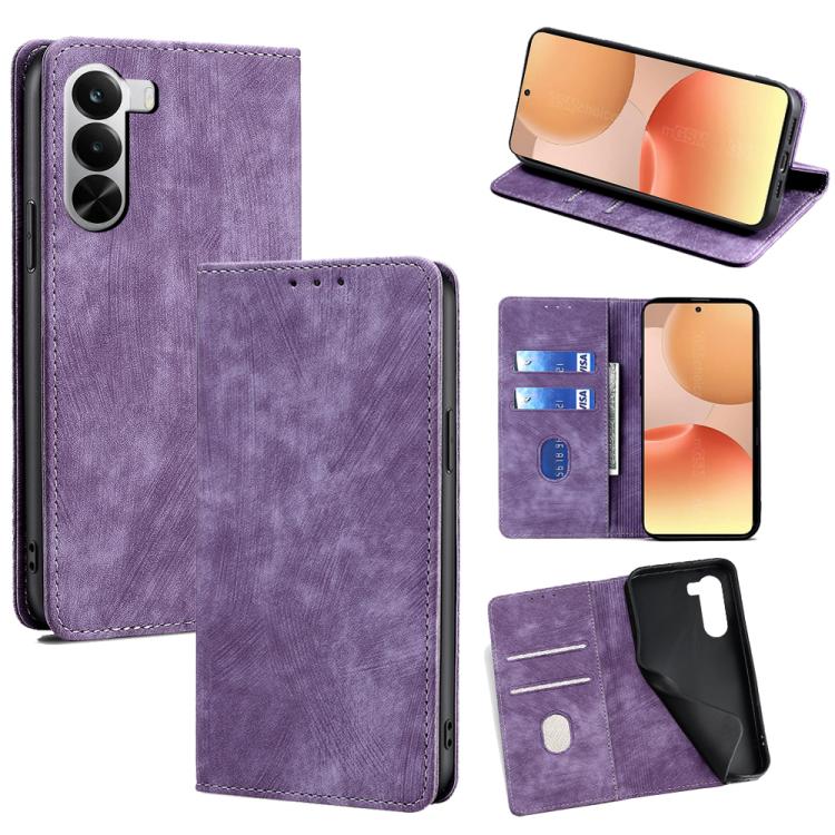 Custodia portafoglio in pelle per Realme 16 5G con blocco RFID
