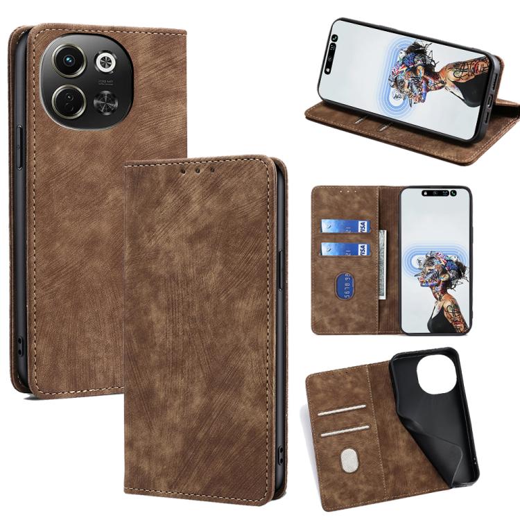 Custodia portafoglio in pelle per Tecno Camon 40 Premier