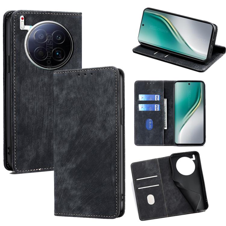 Custodia portafoglio in pelle per Tecno Camon 40 Premier