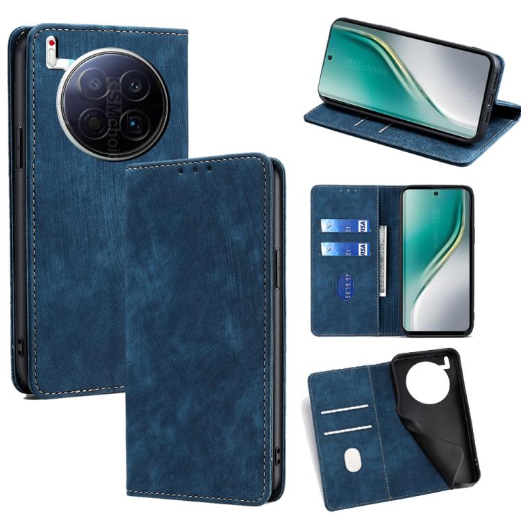 Custodia portafoglio in pelle per Tecno Camon 40 Premier